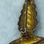 Umbrella Jewelry Pin Brooch Gold and Iridescent Purple Shade Color Vintage Photo 9