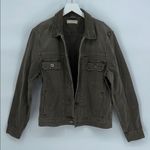 ALLSAINTS  Scalby Olive Brown Cotton Jacket Small Utility Trucker Photo 2