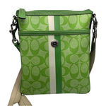 Coach  Green Coated Canvas Crossbody Photo 0
