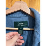 Lauren Ralph Lauren Dusty Blue Linen Lagenlook Minimalist Quiet Luxury Jacket Size M Photo 2