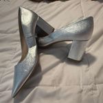 Elodie  silver block pointy toe heels Photo 0