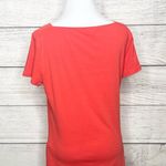 Ralph Lauren Lauren Red Square Neck Side Button Short Sleeve T-Shirt Size Large Photo 5