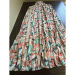 Nine West  Size XXL Floral Maxi Dress Halter Ruffle Bottom Fully Lined Coral Teal Photo 4