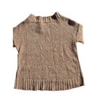 Ann Taylor LOFT M Lightweight Heathered Neutral Beige Half Sleeve Mohair Blend Sweater Photo 7