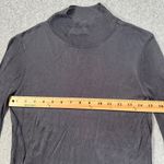 Bailey 44 Mock Neck Sheer Long Sleeve Top Women's Small Gray Ribbed Knit Photo 3