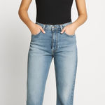 Current/Elliott NWT The Poker Straight Leg Jeans Size 27 Medium Wash Photo 0