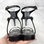 Tom Ford Lock T Strap Strappy Gladiator Flat Sandal Leather Edgy Grunge Black 38 Photo 7