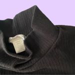 Bozzolo Ribbed Black Turtleneck Long Sleeve Blouse 🔥 Photo 2