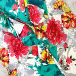 MM Couture  By Miss Me Blouse Sleeveless Summer Floral Ruffle Tie V-Neck Size S Photo 4