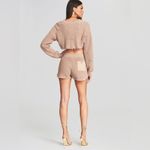 SER.OYA Knit Uma Short in Cappucino Plus Size Shorts Tan Photo 1