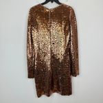 Gianni Bini Celeste Sequin Sequin Dress Shift Long Sleeve Copper Party US 6 NWT Photo 10
