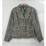 Bernardo Jacket Women 16 Green Plaid Mary Poppins Y2K 90s Hippie Bohemian Photo 0