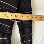 Bailey 44 Sweater Y2k Small Black Beige Striped Textured Knit Going‎ Out Top Photo 6