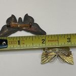 Lot Of 2 Butterfly Insects Brooch Pins Enamel / Enameled Photo 7