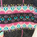 Woolrich Vintage  Woman Sweater size Large Grey Wool Cardigan Plaid Fair Isle Photo 5