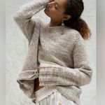 Free People NWT  gardenia blossom cotton candy pullover oversized large Photo 0