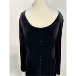 Amanda Smith  Velvet Velour Long Sleeve Maxi Dress Wednesday‎ Style Black Size 12 Photo 3