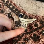 American Eagle Romper Womens XS Red Boho Print Lace Up Tassel Detail Summer Photo 4