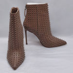 Steve Madden  Vapor Studded Stiletto Ankle Boots Women’s 6 Tan Pointed Toe Glam Photo 0