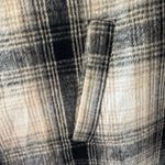 Revolve Blank NYC  Poncho Cape Jacket Checked Out Plaid OS 1/4 Zip Vegan Leather Photo 6