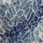 Dress Barn Y2K Blue Sequin Mesh Top M Sparkle Stretch Scoop Neck 3/4 Sleeve USA Photo 5