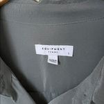 Equipment  Slate grey silk button blouse Photo 4
