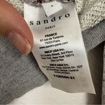 Sandro  Paris Grey Red Lace Crew Neck Sweatshirt Womens S Preppy Casual Pullover Photo 2