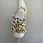 ZARA Top Cropped Lemon Grove Reversible Sleeveless Yellow Olive Green Cream Photo 4