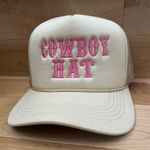 Cowboy Hat Trucker Embroidered SnapBack Tan Photo 0