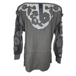 Free People New Romantics Women's Boho Gray Lace Floral Blouse Size M 3/4 Sleeve Size M Photo 3