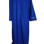 Adonna Vintage Robe Housecoat Blue Size Medium Full Length Zip Pocket Duster Photo 0