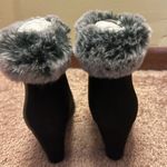 Catherine Malandrino Black faux fur suede ankle booties new in box Photo 3