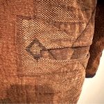 Nino Wong Vintage 80s Velour Jacket Women's‎ Medium Tan Purple Trim Boho Western Brown Photo 3