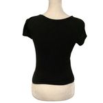 Me to We  Black Crisscross Short Sleeve Top Photo 2