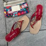 Prada Red Vintage Kitten Heel Sandals Heels Strappy Y2K going out  Photo 0