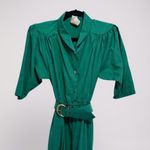 Vintage 90's Sandy Sandy green button‎ front dress 10 Photo 1