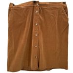 Lands' End  Corduroy Button Front Skirt Brown Knee Length Casual Pockets Sz 20W Photo 0