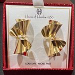 House of Harlow 1960 | Gold Ribbon Earrings Photo 0