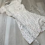 Brandy Melville  Dress floral wrap mini womens White (one size) coquette feminine Photo 4