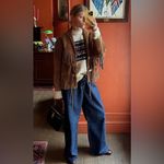 Vintage Echo Mountain by Arturo Brown Fringe Suede Jacket Size XXL Photo 3