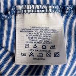 Lands' End  Women's Long Sleeve Stripe Tee Nautical Blue & White 100% Cotton L Photo 5