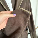 Max Mara 'S Chocolate Brown Fleece Button Down Quiet Luxury Blazer Jacket Medium Photo 5