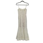 Jonathan Simkhai Ivory Lace Bustier Midi Dress XS Bridal Shower Rehearsal Guest White Photo 3