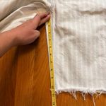 American Eagle Striped White Blue Tomgirl Distressed Bermuda Shorts Women’s Sz 0 Photo 4