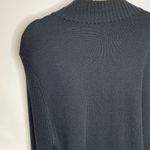 Black Faux Suede Front Full Zip Cardigan Sweater Sz Large? Photo 3