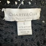 Charter Club Black Short Sleeve Open Front Knit Cardigan Open Knit Short Sleeve Cardigan Photo 1