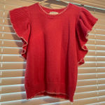 Pink Short Sleeve Sweater Red Size M Photo 0