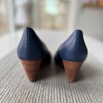 Violet & Red Dusty Blue Suede Leather High Heel Wedges Dressy Shoes Size 9 Photo 5