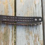 2 pcs Gothic small Spike faux leather punk bracelet emo Rivets Cuff Black Photo 3