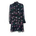 Anthropologie ANTHRO Donna Morgan  | 2 / S | Women's Mock Neck Dark Floral Dress Lace Trim Photo 3